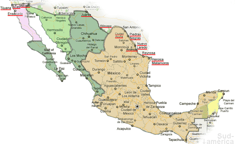 Mexico Time Zones Map Current Time Daylight Saving Time 2019