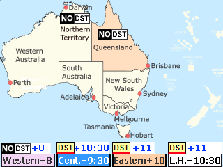 Daylight Savings Time Brisbane, Queensland, Australia DST Zone, Time Change 2023