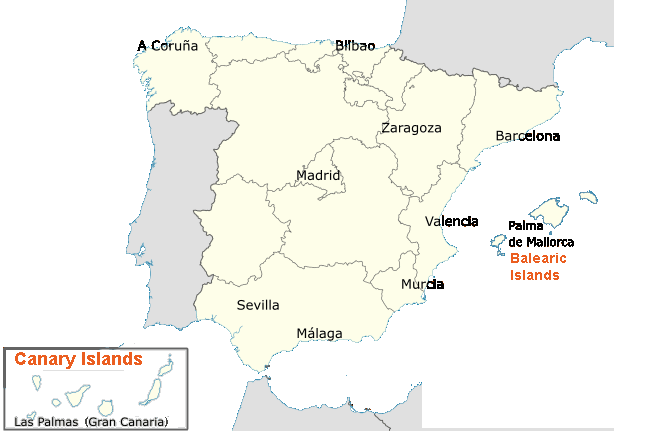 Spain Time Zones Map - Current local time💻 Domine o gerenciamento de ...