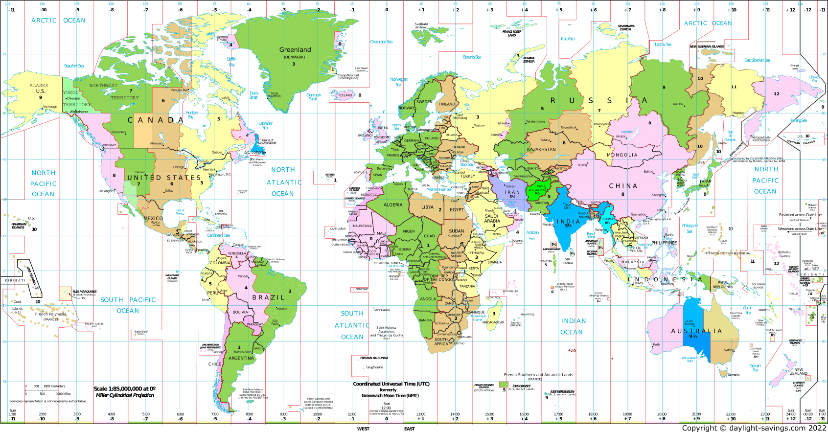 Current Time Zone Map World Time Zone Map Live - Current Local Time With Time Zone